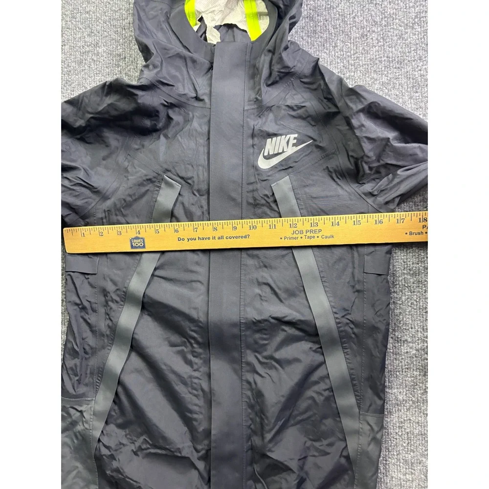 Nike Windbreaker Jacket Youth Small Black Hooded Full Zip Activewear